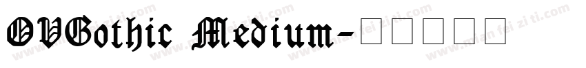 OVGothic Medium字体转换